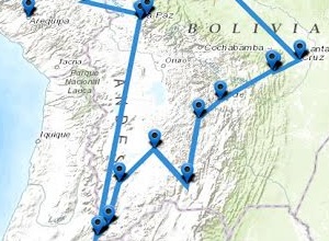 Bolivien Reise-Karte