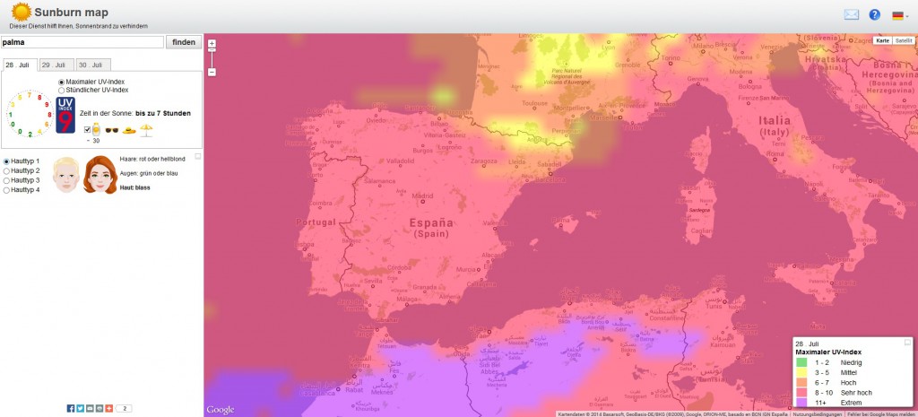 UV-Index Mallorca