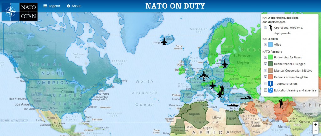 Karte der NATO-Mitgliedsstaaten | MapsBlog.de